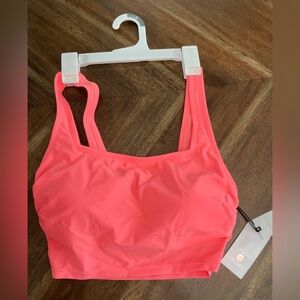 Shade & Shore Bikini Top in Hot Melon Medium Square Neck Lined